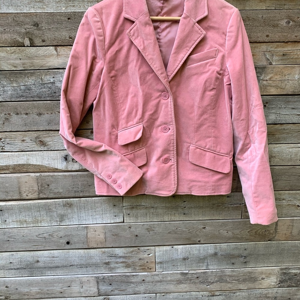 Pink Velvet Blazer